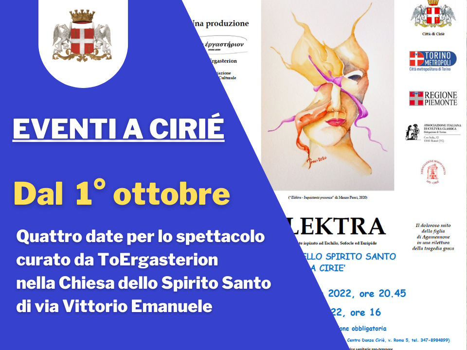 Elektra: dal 1°ottobre, quattro date nella Chiesa dello Spirito Santo 