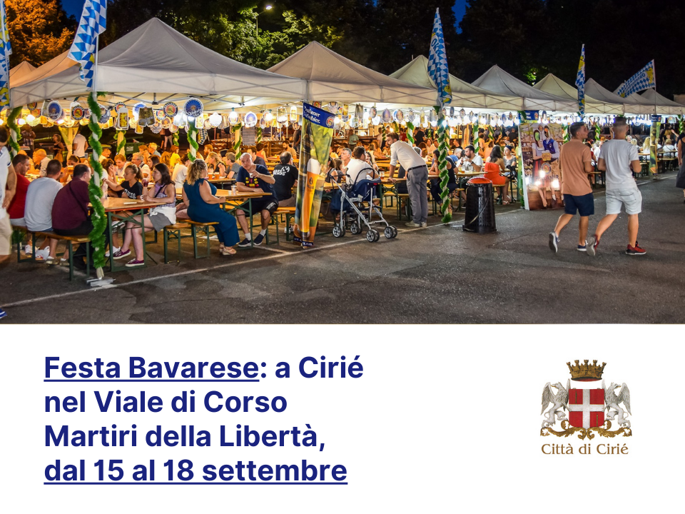 Festa Bavarese a Cirié dal 15 al 18 settembre