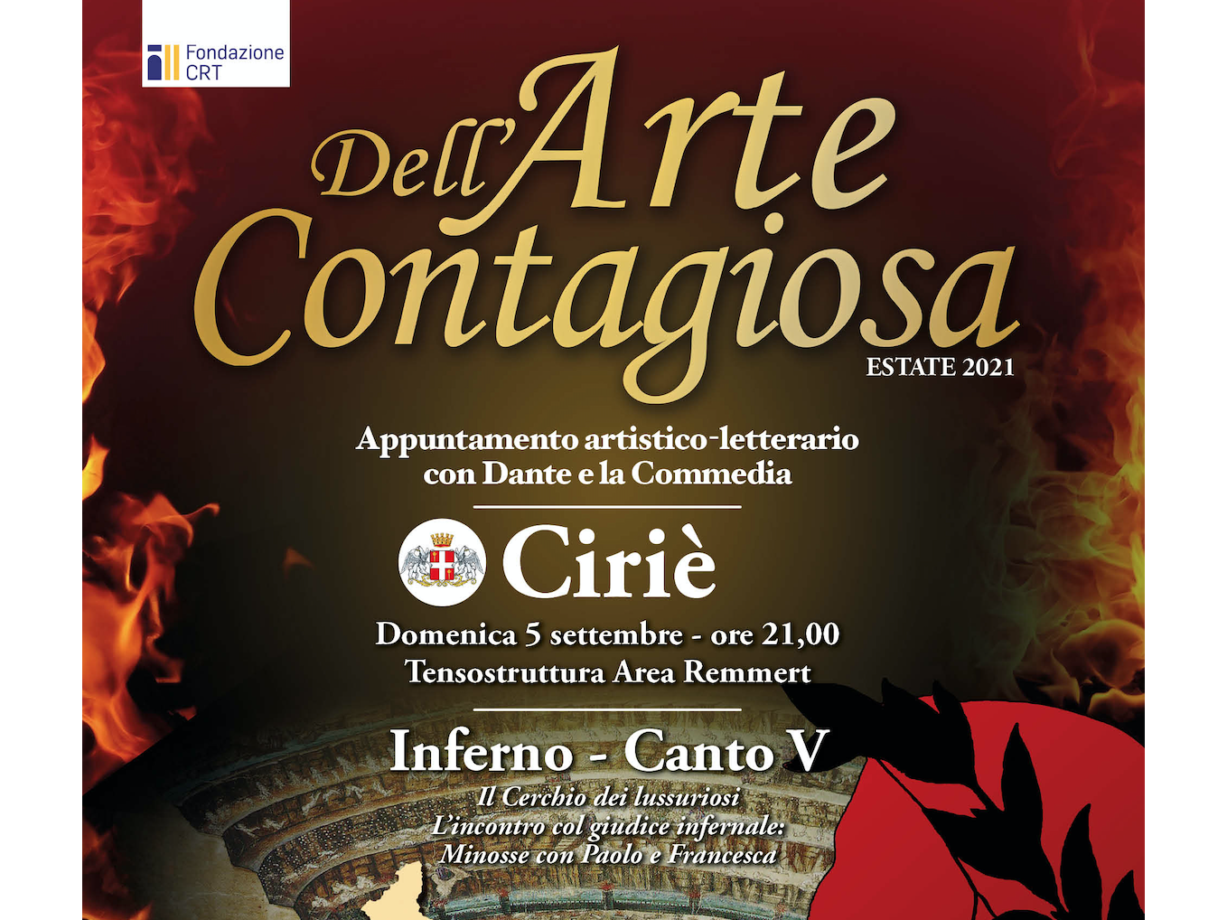 “Dell’arte contagiosa”: spettacolo teatrale dedicato al settecentenario dantesco 