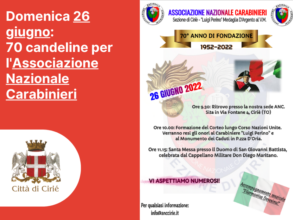 26 giugno: 70 candeline per l'ANC