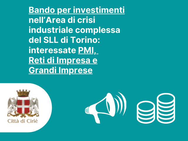 Bando per investimenti: indirizzato anche al ciriacese 