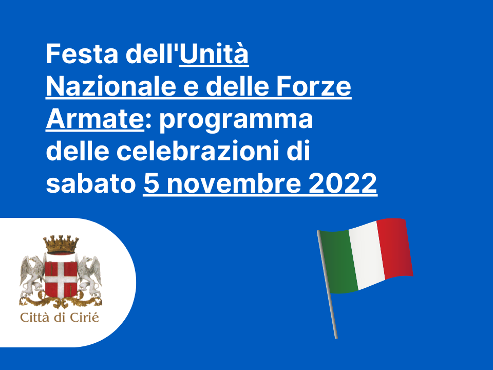 Festa dell'Unità Nazionale e delle Forze Armate 2022: celebrazioni 5 novembre