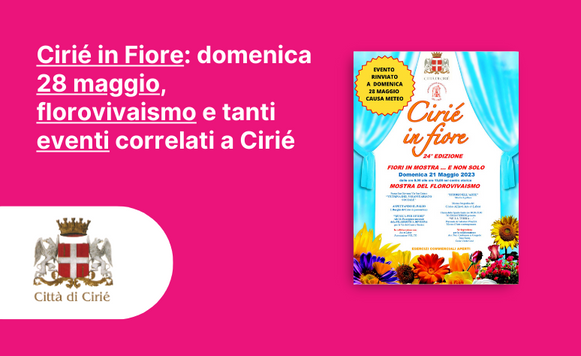 Cirié in Fiore: domenica 28 maggio 