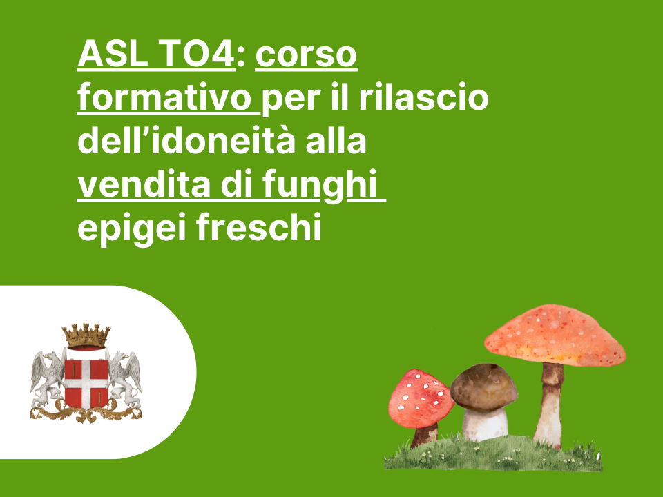 Corso formativo per l’idoneità alla vendita di funghi epigei freschi