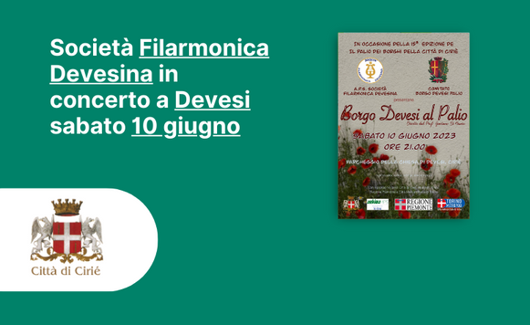 Società Filarmonica Devesina in concerto a Devesi sabato 10 giugno