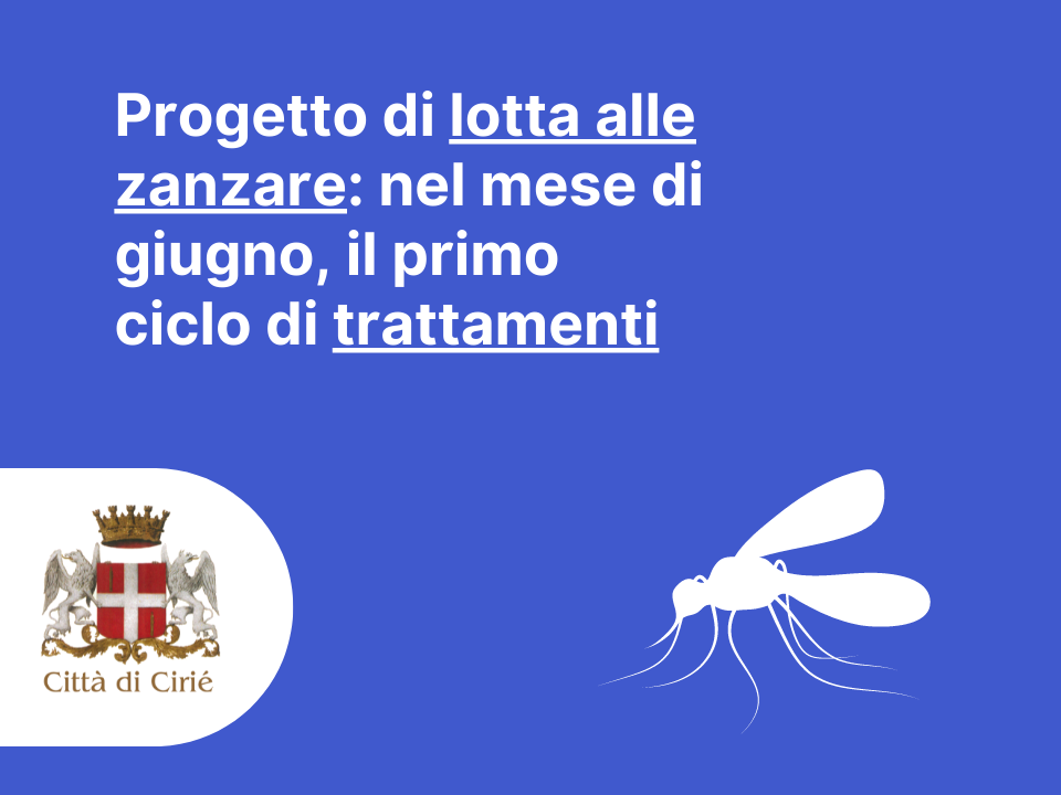 Progetto di lotta alle zanzare: primo ciclo di trattamenti