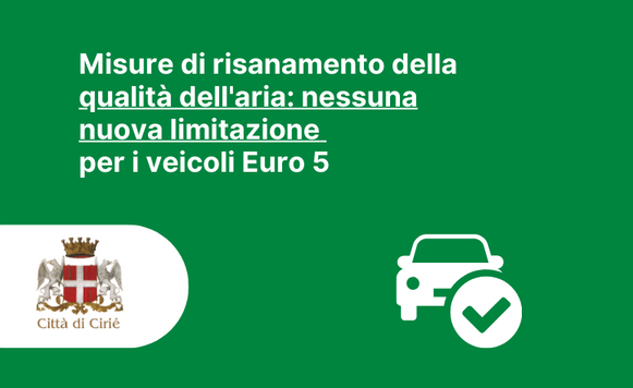 Misure di risanamento della qualità dell'aria: nessuna nuova limitazione per i veicoli Euro 5