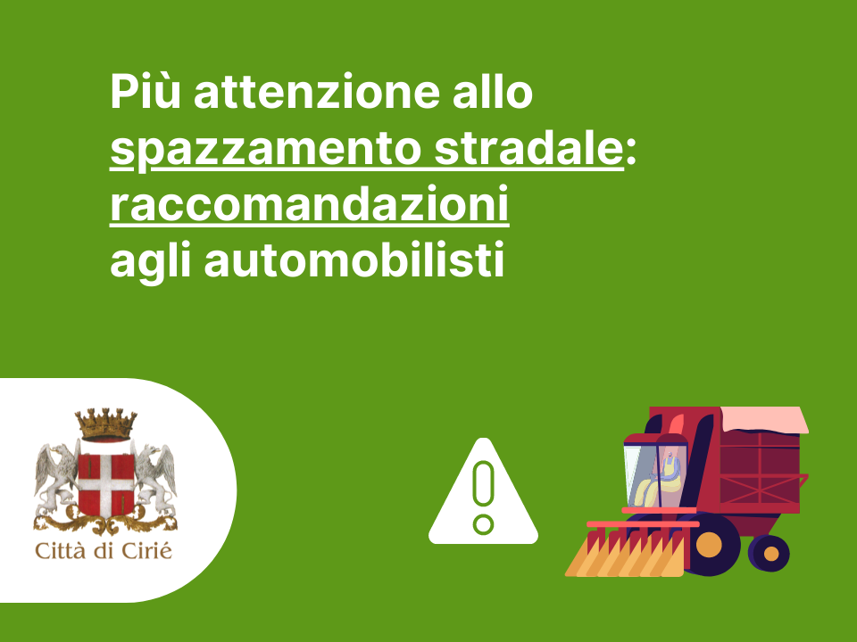 Più attenzione allo spazzamento stradale: raccomandazioni agli automobilisti