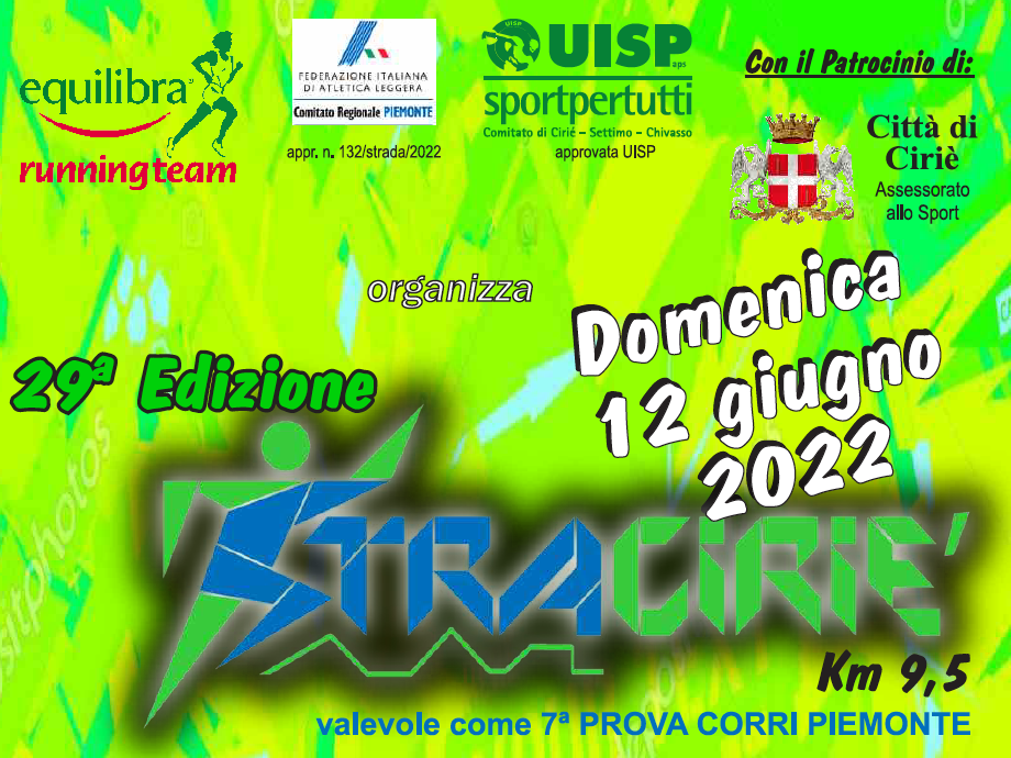 Domenica 12/ la 29esima edizione di StraCirié