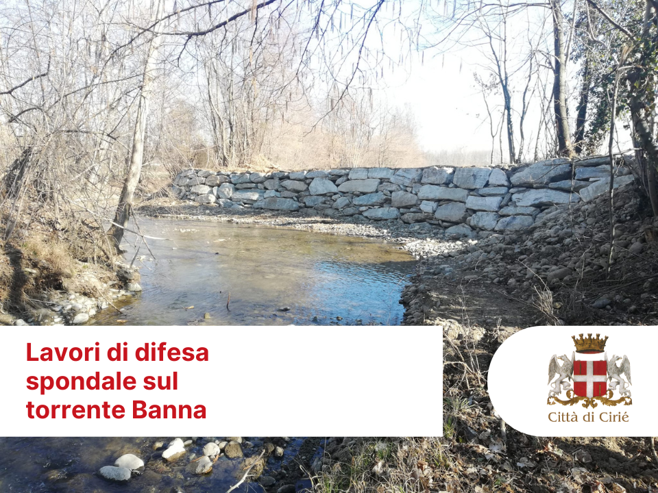 Lavori di difesa spondale sul torrente Banna