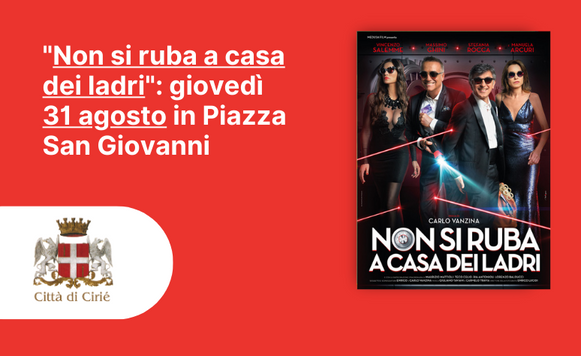 "Non si ruba a casa dei ladri": giovedì 31 agosto in Piazza San Giovanni 