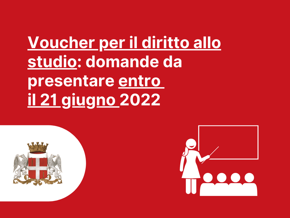 Voucher diritto allo studio: domande da presentare entro il 21 giugno