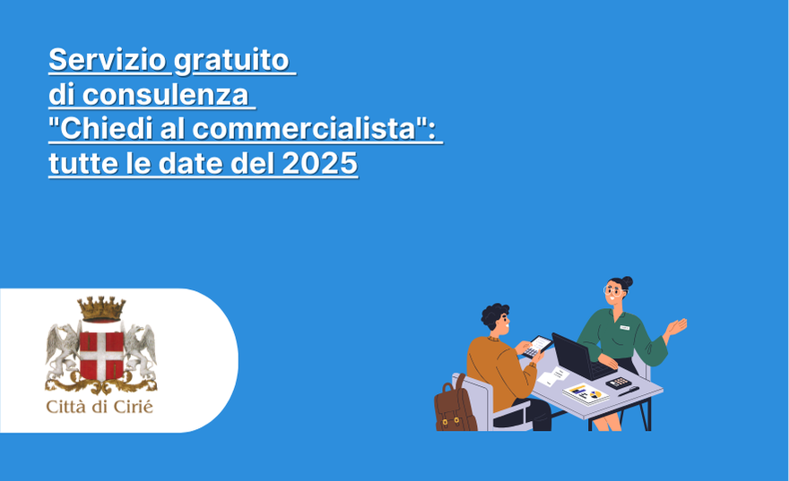 Servizio gratuito di consulenza "Chiedi al commercialista": tutte le date del 2025