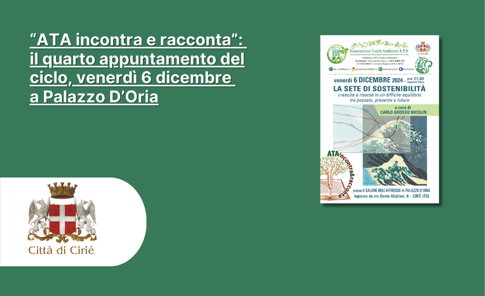 “ATA incontra e racconta”: il quarto appuntamento del ciclo, venerdì 6 dicembre a Palazzo D’Oria