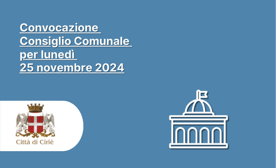 Convocazione del Consiglio Comunale per lunedì 25 novembre 2024 a Palazzo D’Oria 