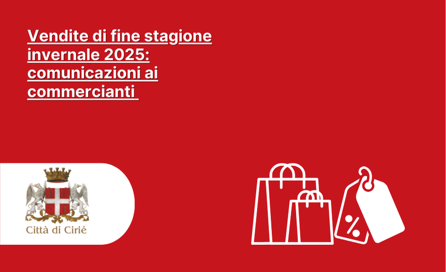 Vendite di fine stagione invernale 2025: comunicazioni ai commercianti 