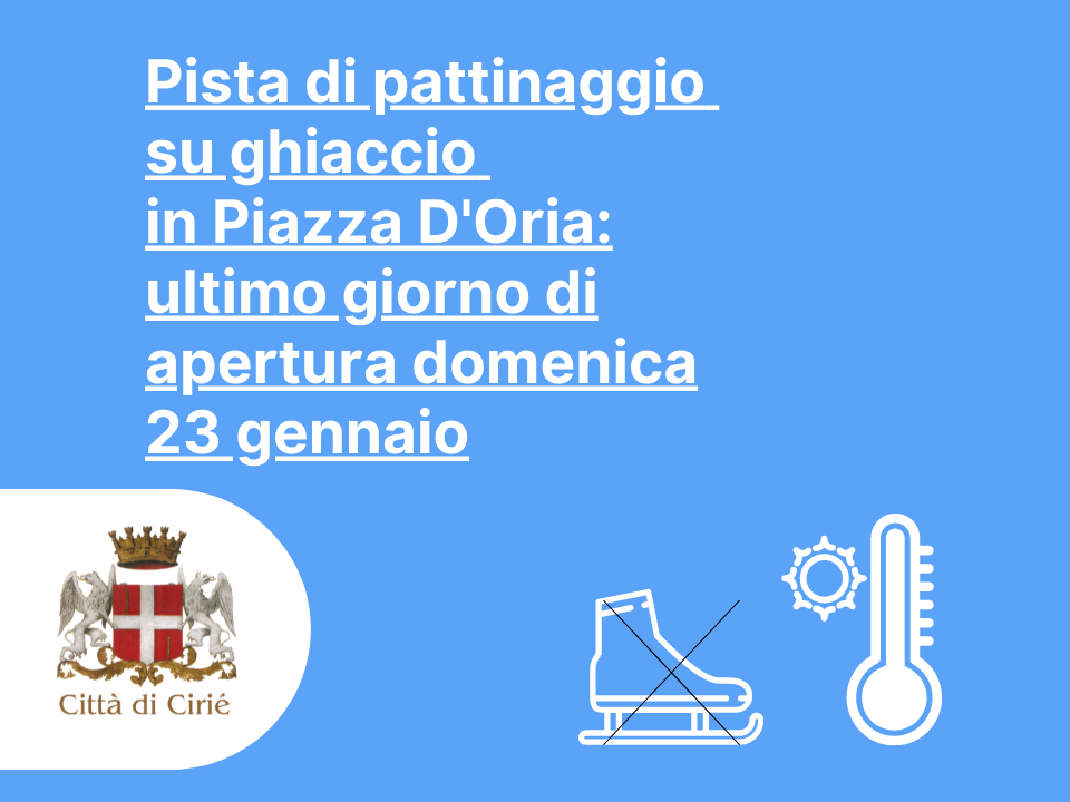 Cause temperature, chiusura pista pattinaggio anticipata al 23 gennaio 