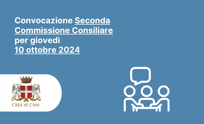 Convocazione della Seconda Commissione Consiliare per giovedì 10 ottobre 2024 a Palazzo D’Oria 