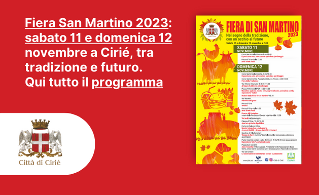 Fiera San Martino 2023: sabato 11 e domenica 12 novembre, tra tradizione e futuro