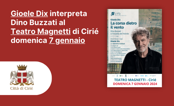 Gioele Dix al Teatro Magnetti di Cirié domenica 7 gennaio 2024