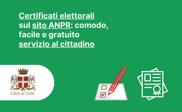 Certificati elettorali sul sito ANPR: facile e gratuito servizio al cittadino  