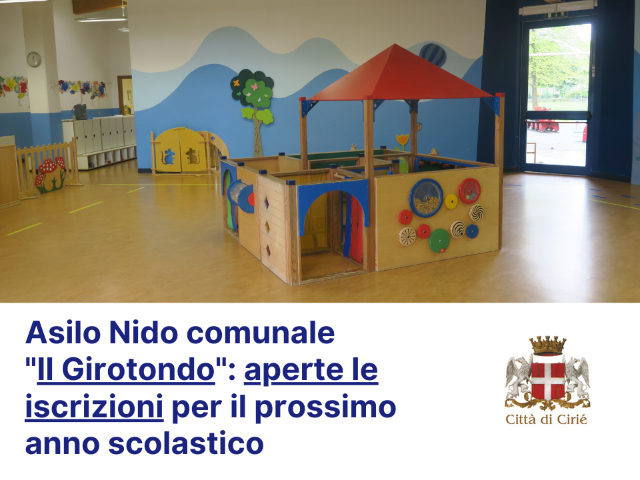 Asilo Nido comunale "Il Girotondo": aperte le iscrizioni 