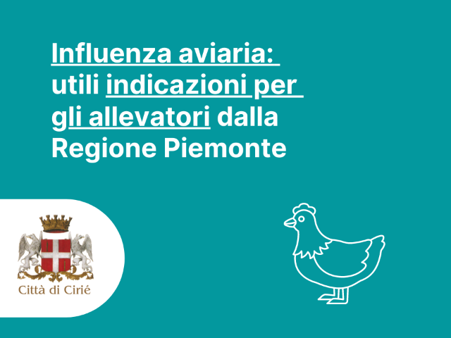 Influenza aviaria: utili indicazioni per gli allevatori dalla Regione Piemonte