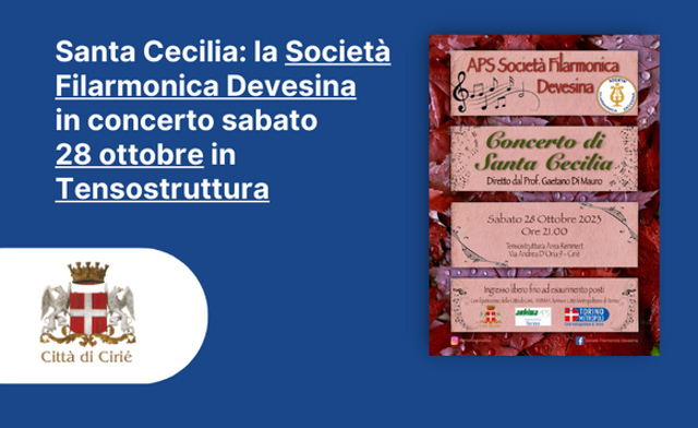 Santa Cecilia: la Società Filarmonica Devesina in concerto sabato 28 ottobre