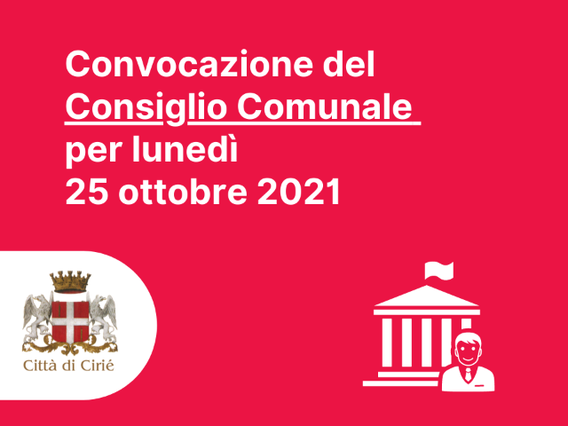 Convocazione del Consiglio Comunale neo-eletto per lunedì 25 ottobre
