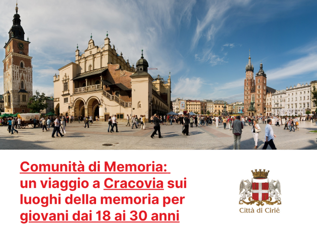 Comunità di Memoria: un viaggio a Cracovia sui luoghi della memoria per giovani dai 18 ai 30 anni