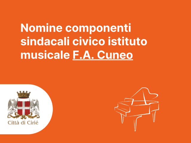 Nomine componenti sindacali civico istituto musicale  F.A. Cuneo 