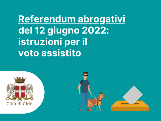 Referendum popolari del 12 giugno 2022: istruzioni sul voto assistito