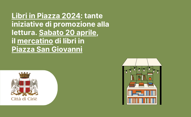 Libri in Piazza 2024: tante iniziative di promozione alla lettura. Sabato 20 aprile, il mercatino di libri in Piazza San Giovanni  