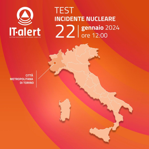 IT-Alert: lunedì 22 gennaio secondo test a Torino e provincia