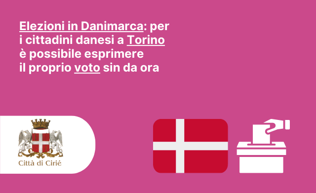 Elezioni in Danimarca: per i cittadini danesi a Torino è possibile esprimere il proprio voto sin da ora