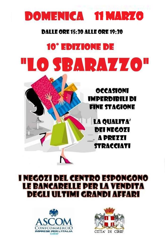 Domenica 11 marzo, a Cirié appuntamento con Lo Sbarazzo
