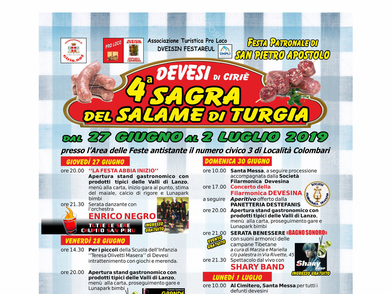 Festa Patronale di San Pietro Apostolo - 4°Sagra del salame di turgia