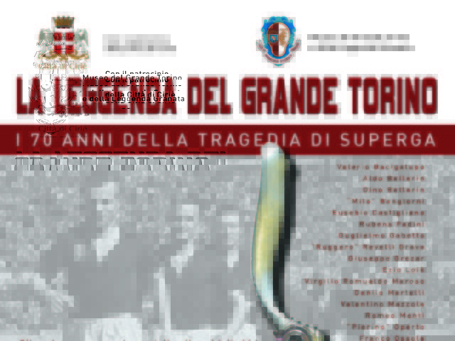 “La Leggenda del Grande Torino”: inaugurazione sabato 14/9 a Palazzo D’Oria