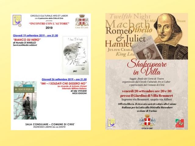 Recitazione e letteratura: riprendono gli appuntamenti promossi da Ars et Labor