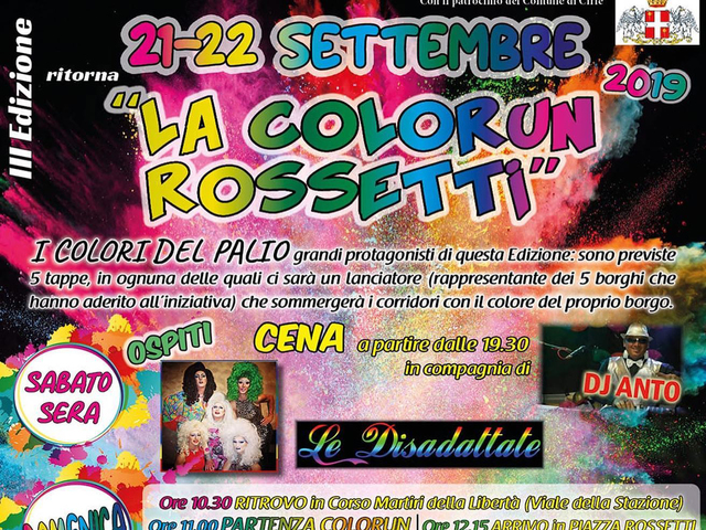 Colorun Rossetti: un week-end di festa e sport