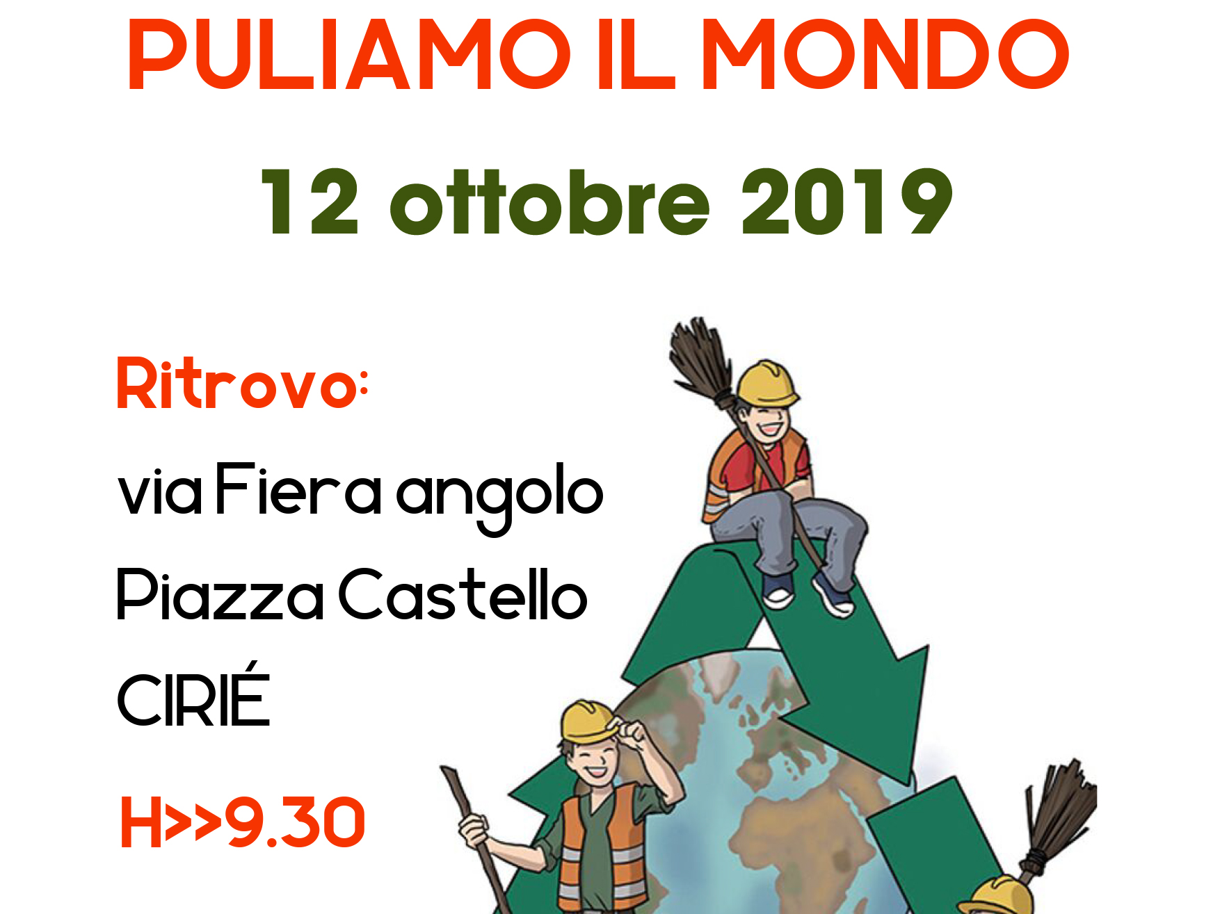 "Puliamo il mondo": l'iniziativa di sensibilizzazione ambientale promossa da Legambiente anche a Cirié