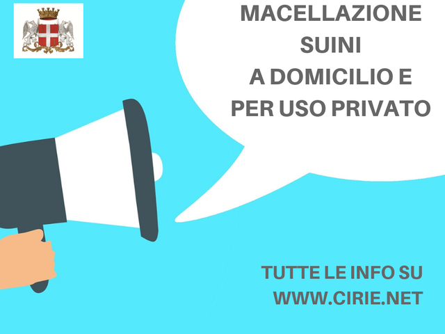 Macellazione suini a domicilio per uso privato 