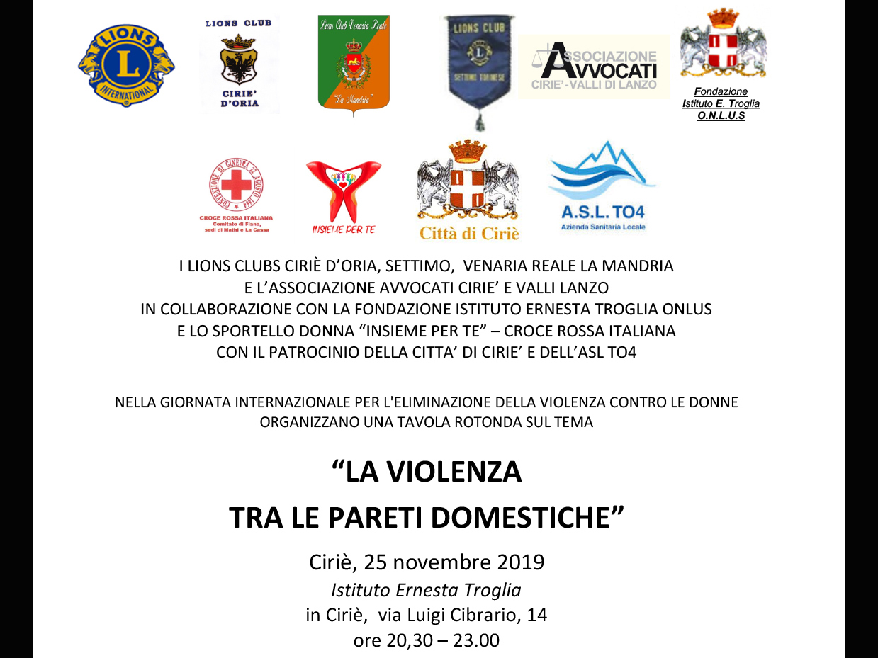 “La violenza tra le mura domestiche”: il 25/11 una tavola rotonda in occasione della Giornata internazionale per l'eliminazione della violenza contro le donne 