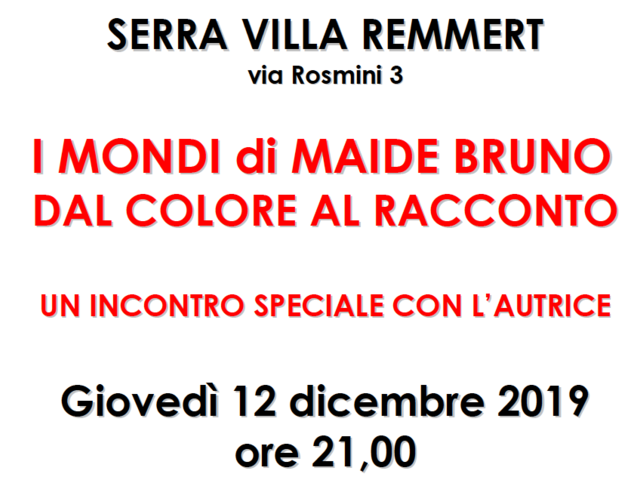 I mondi di Maide Bruno, domani a Villa Remmert 