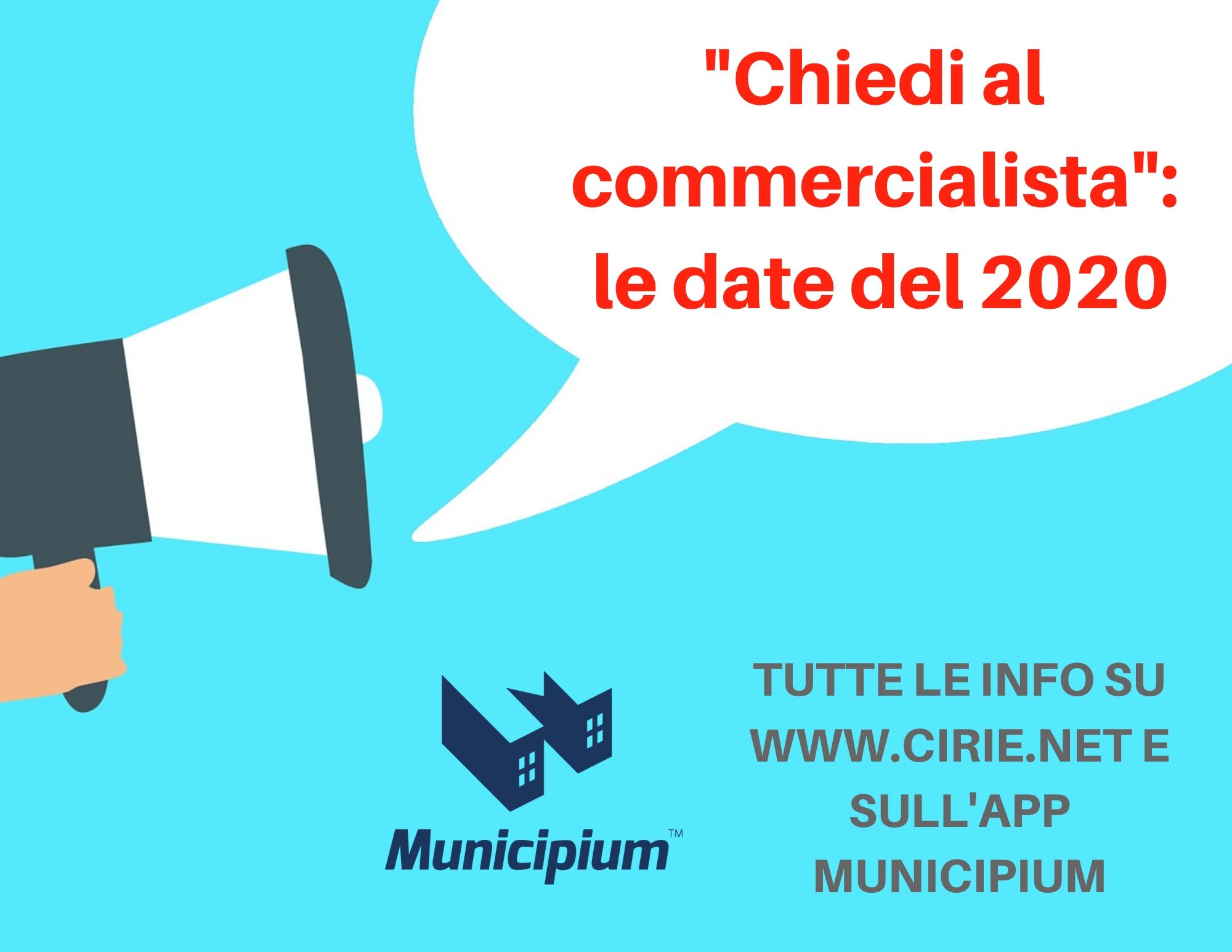 Sportello del Commercialista: il calendario del 2020