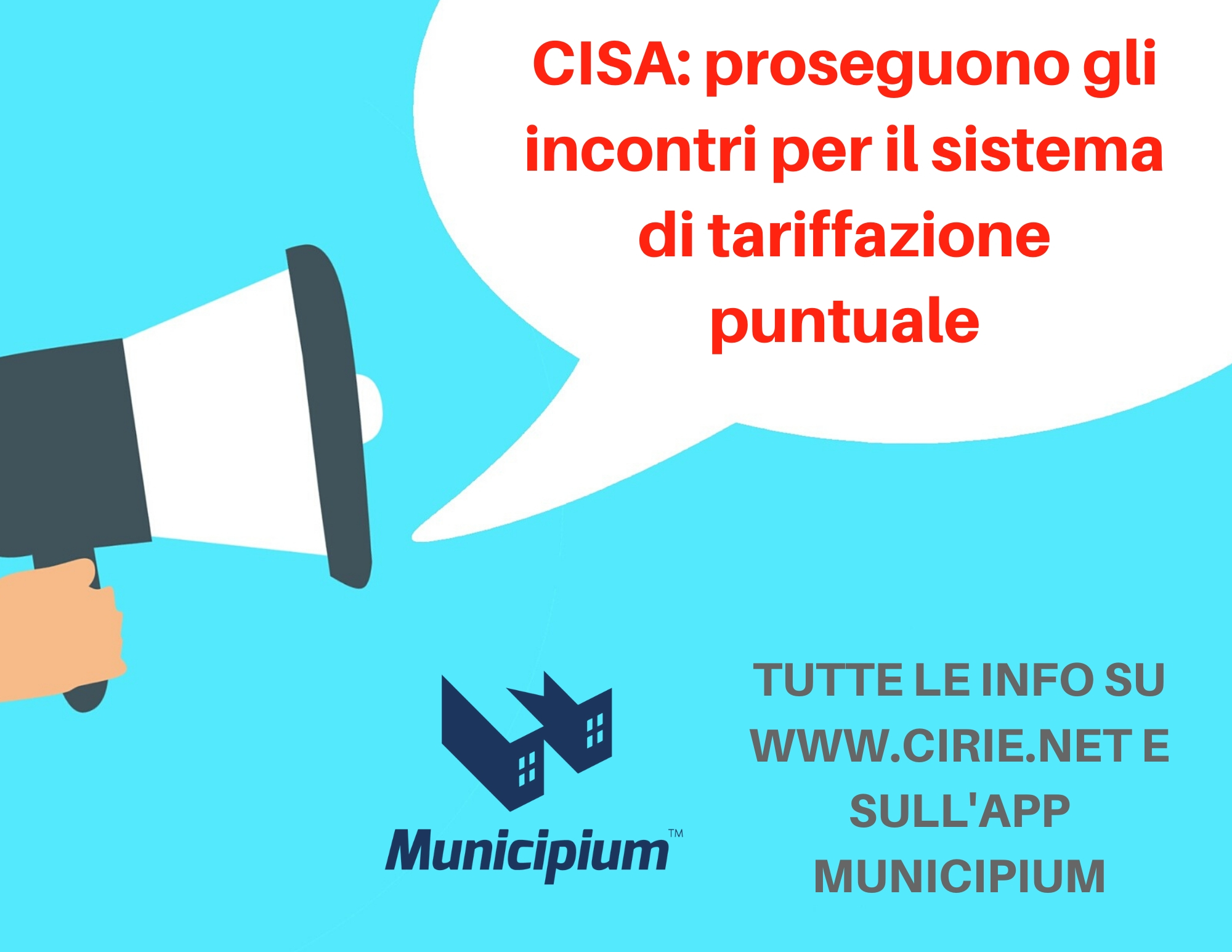 CISA: proseguono gli incontri, aperti a tutti, per il sistema di tariffazione puntuale