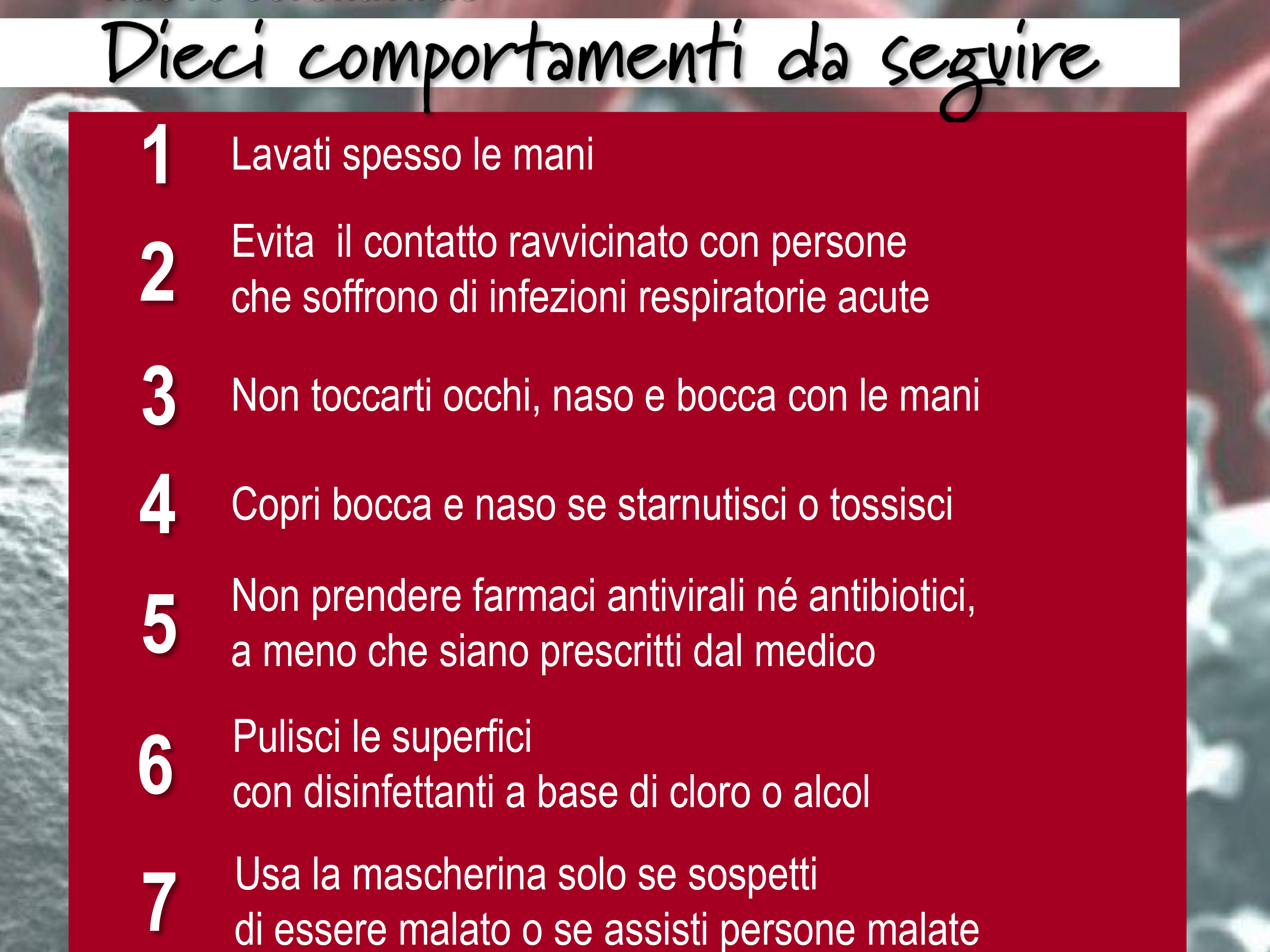 Covid19: le raccomandazioni diffuse dal Ministero della Salute