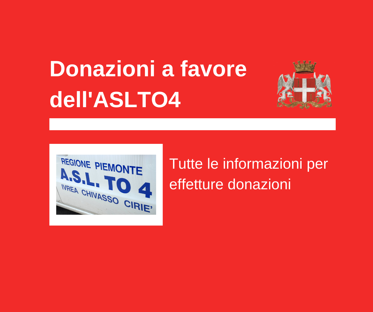 Donazioni all'ASL TO4/Ospedale di Cirié per l'emergenza da Covid-19