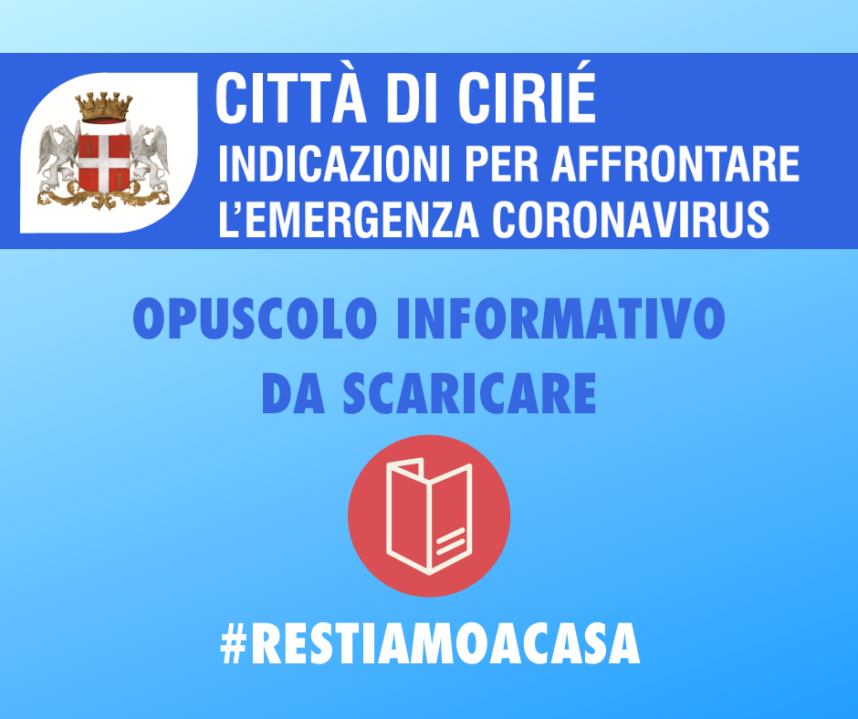 Emergenza coronavirus: pieghevole con tutte le informazioni utili