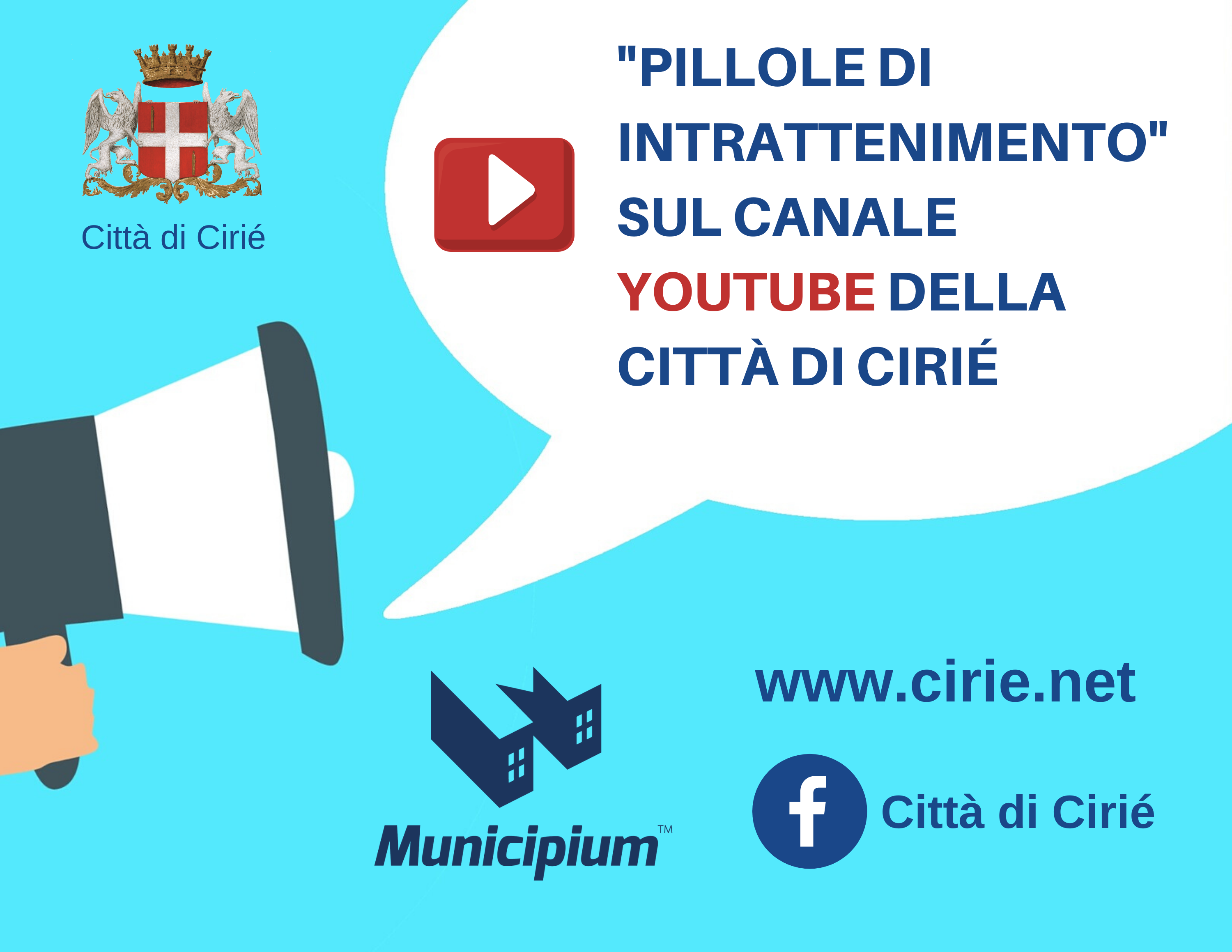 Sul canale YouTube della Città di Cirié nuovi contributi per l’intrattenimento di grandi e bambini